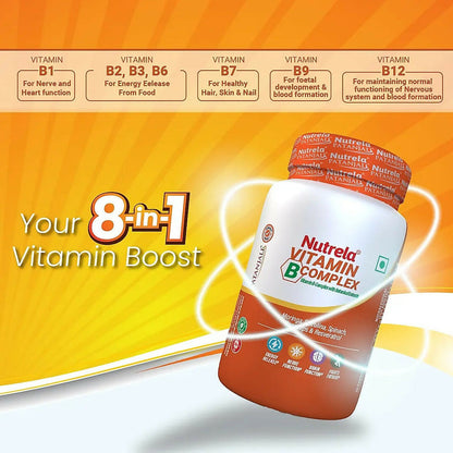 Patanjali Nutrela Vitamin B-complex Capsules - 30 caps