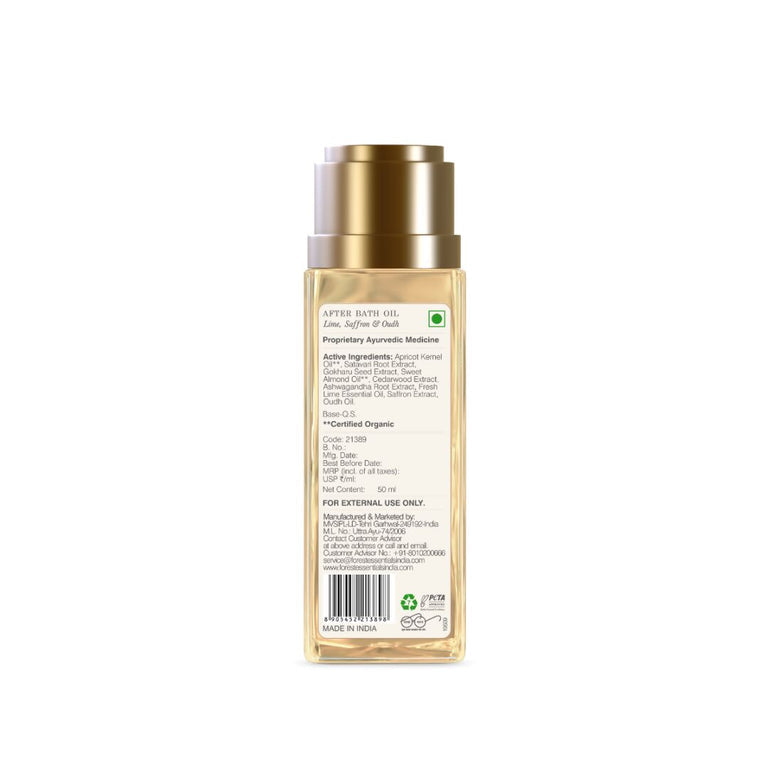 Forest Essentials After Bath Oil Lime Saffron & Oudh - 50 ml