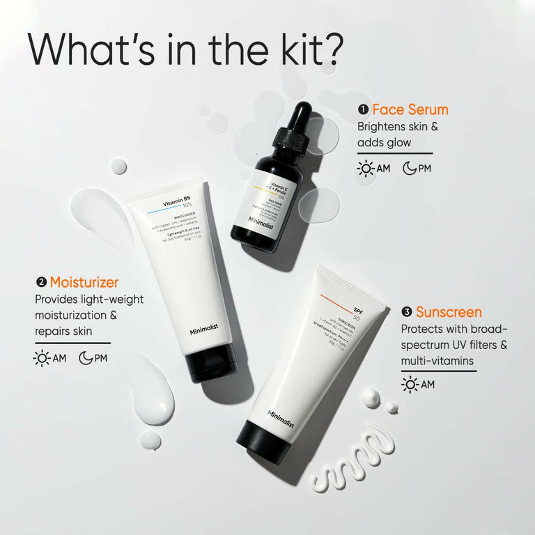 Minimalist Glow & Protect Skincare Kit - kit