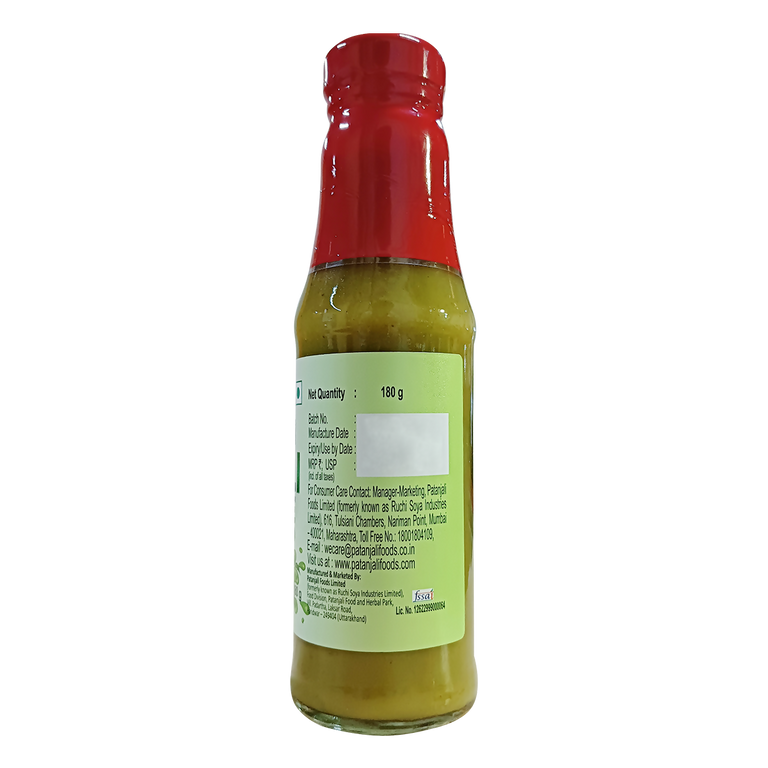 Patanjali Green Chilli Sauce - 180 gm - Pack of 2