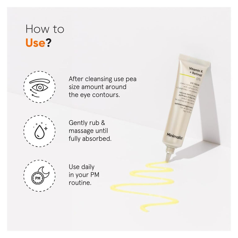 Minimalist Vitamin K + Retinal 1% Eye Cream - 14 gm