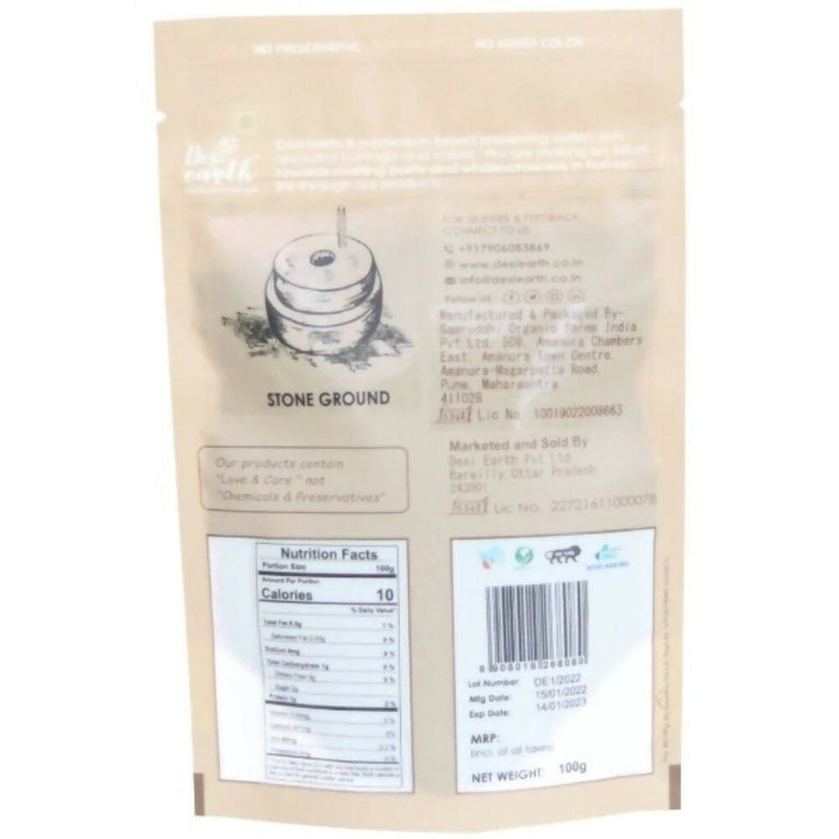 Desi Earth Organic Black Mustard Seeds - 100 gm
