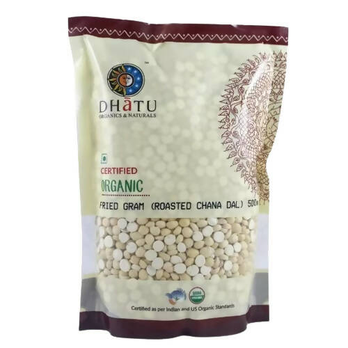 Dhatu Organics & Naturals Fried Gram ( Roasted Chana Dal ) - 500 gm