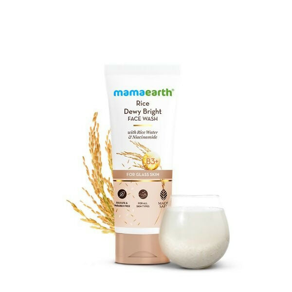Mamaearth Rice Dewy Bright Face Wash With Rice Water & Niacinamide for Glass Skin - 200 ml