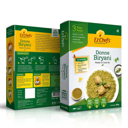 Ez Chef's Donne Biryani Kit - Bangalore's Famous Biryani - 305 gm - Pack of 2