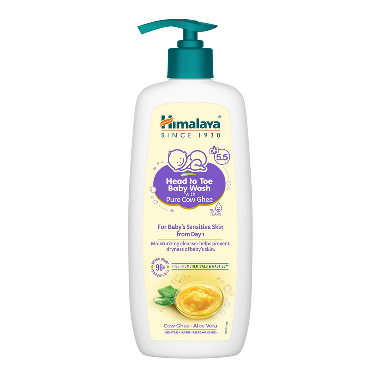 Himalaya Herbals Head to Toe Baby Wash with Pure Cow Ghee - 100 ml