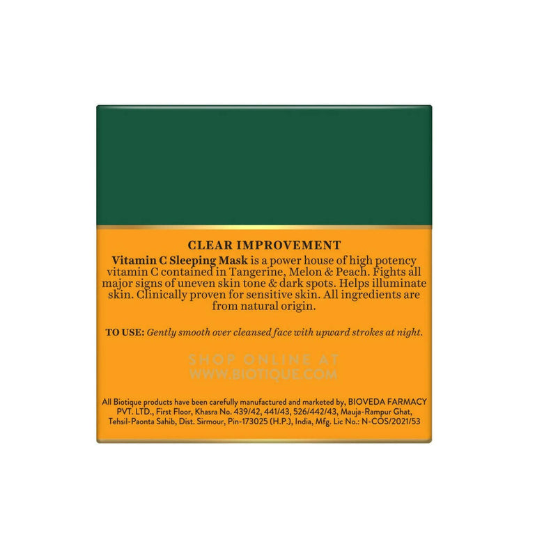 Biotique Advanced Organics Clear Improvement Vitamin C Sleeping Mask - 50 gm