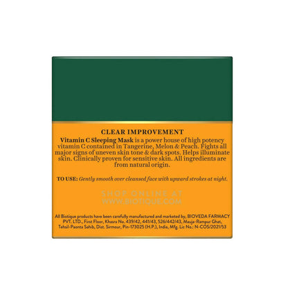 Biotique Advanced Organics Clear Improvement Vitamin C Sleeping Mask - 50 gm