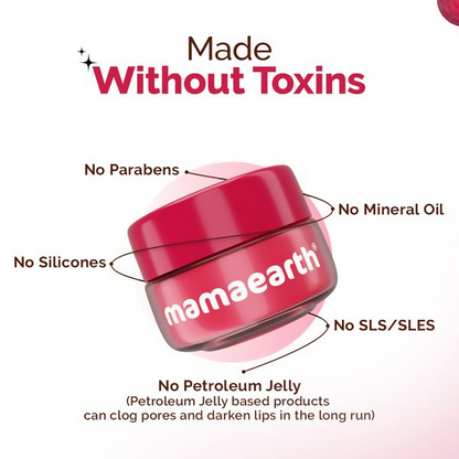 Mamaearth Beetroot Moisture Therapy Lip Balm with Beetroot & Hyaluronic Acid For Dry & Chapped Lips - 15 gm