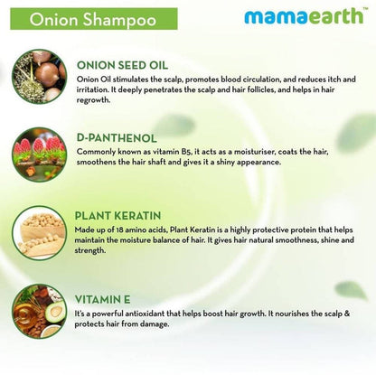Mamaearth Onion Shampoo & Onion Conditioner For Hair Fall Control - (250 ml + 250 ml) Combo
