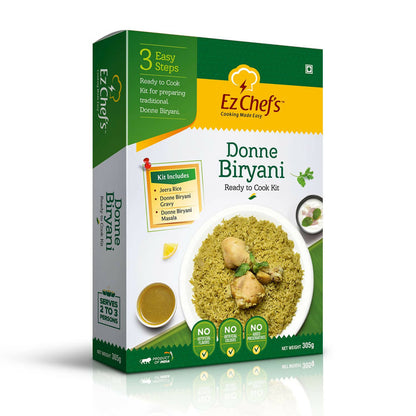 Ez Chef's Donne Biryani Kit - Bangalore's Famous Biryani - 305 gm - Pack of 2