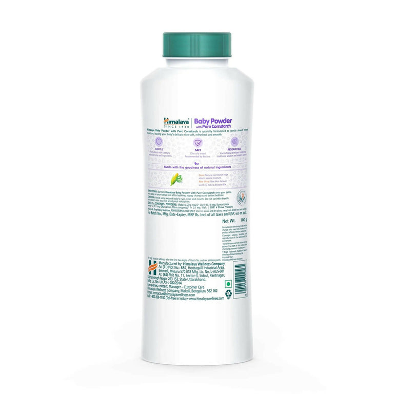 Himalaya Baby Powder with Pure Cornstarch - 100 gm