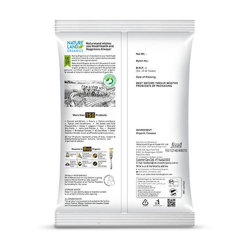 Nature Land Organics Cowpea Black eye - 500 gm