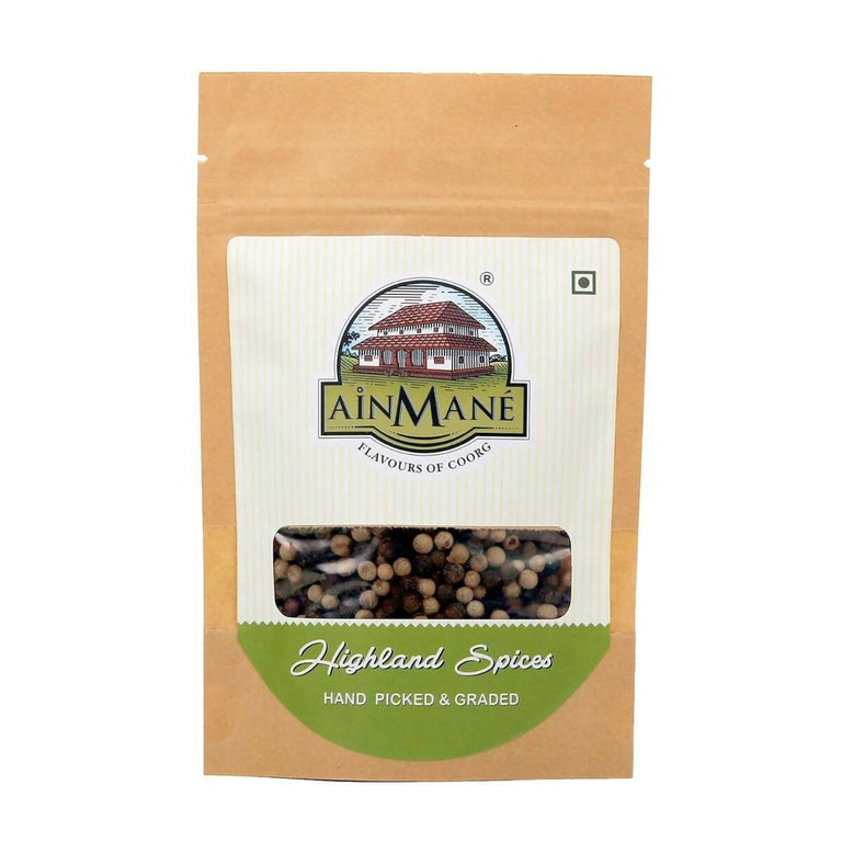 Ainmane Whole Black & White Pepper - 100 gm