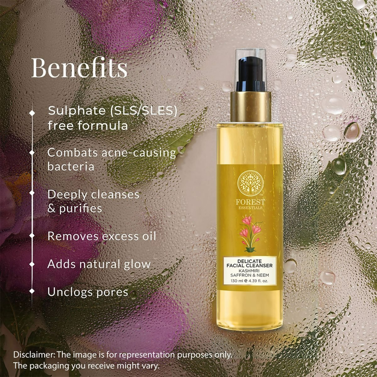 Forest Essentials Delicate Facial Cleanser Kashmiri Saffron & Neem - 50 ml