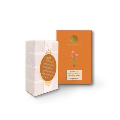 Forest Essentials Luxury Sugar Soap Lime Saffron & Oudh - 100 gm