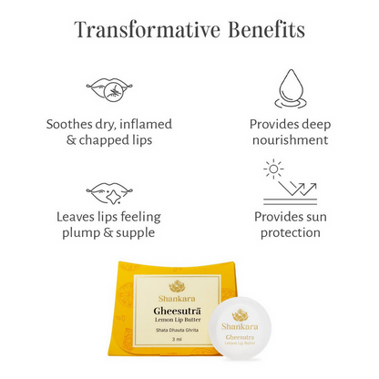 Shankara by Sri Sri Tattva Gheesutra Lemon Lip Butter - 3 ml